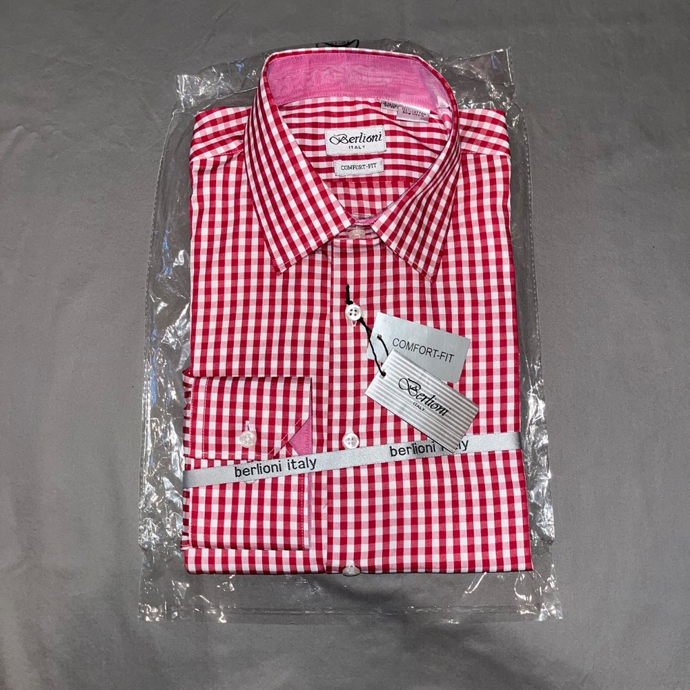 Men's Red Gingham Shirt